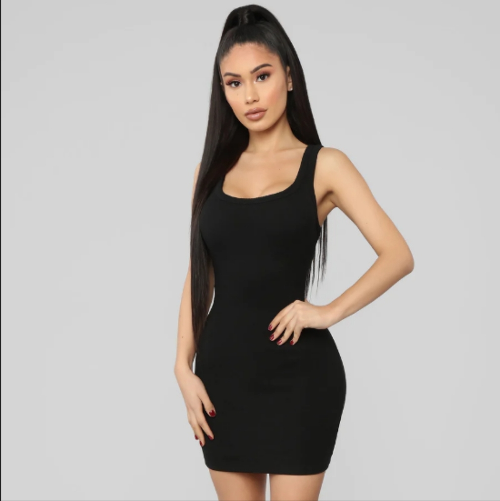 Fashion Nova Black Mini Dress, extra small